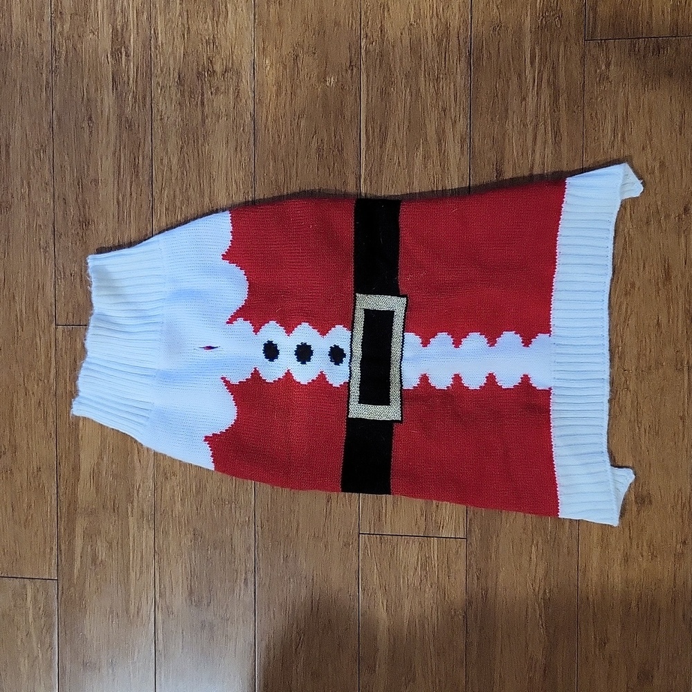 Small/Medium dog Santa sweater